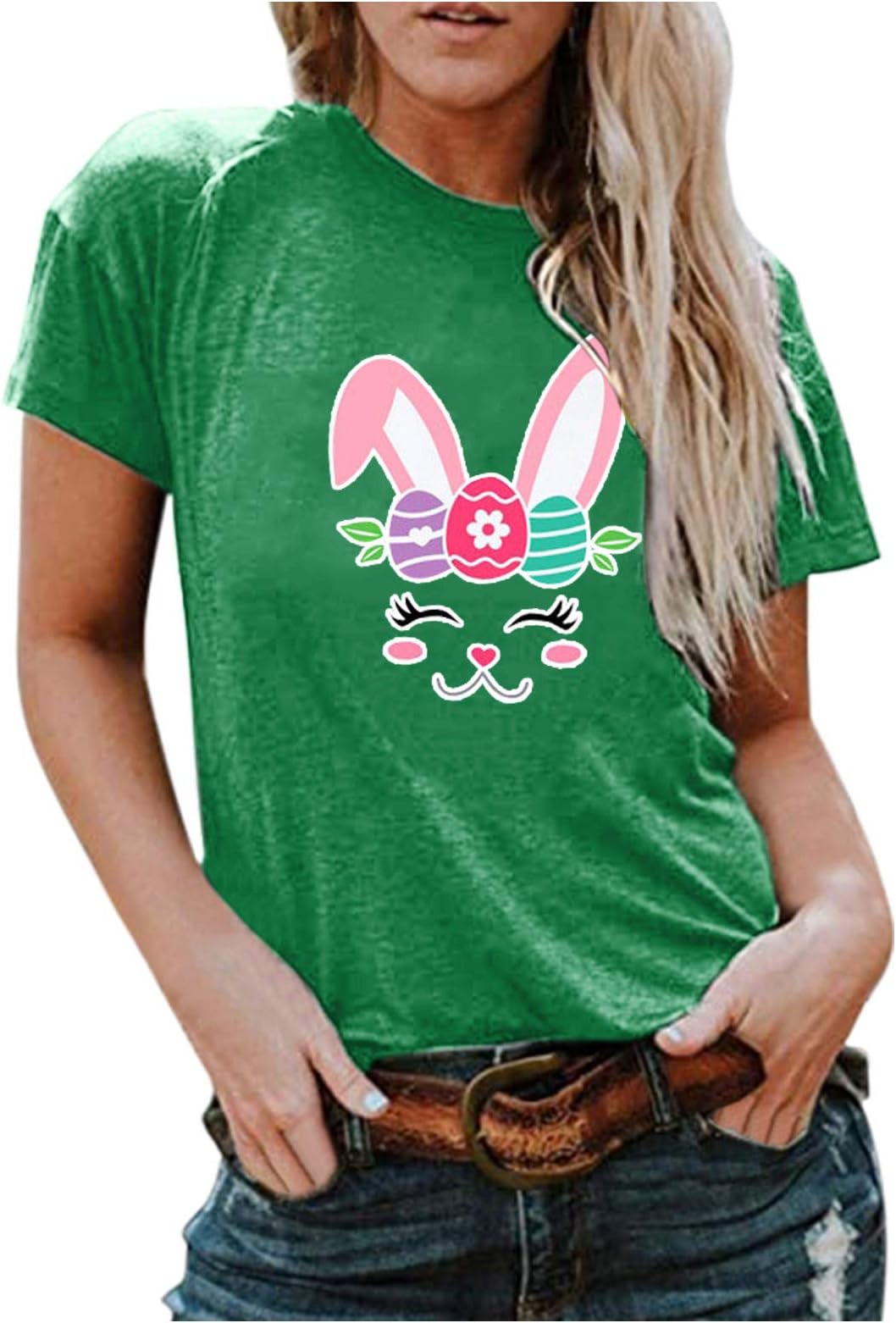 – Shirts for Women, Women's T-shirtsCrewneck Short Sleeve Basic Tops Shirt Flannel Women Elegant Loose Shirts Summer Casual Ladies Tops