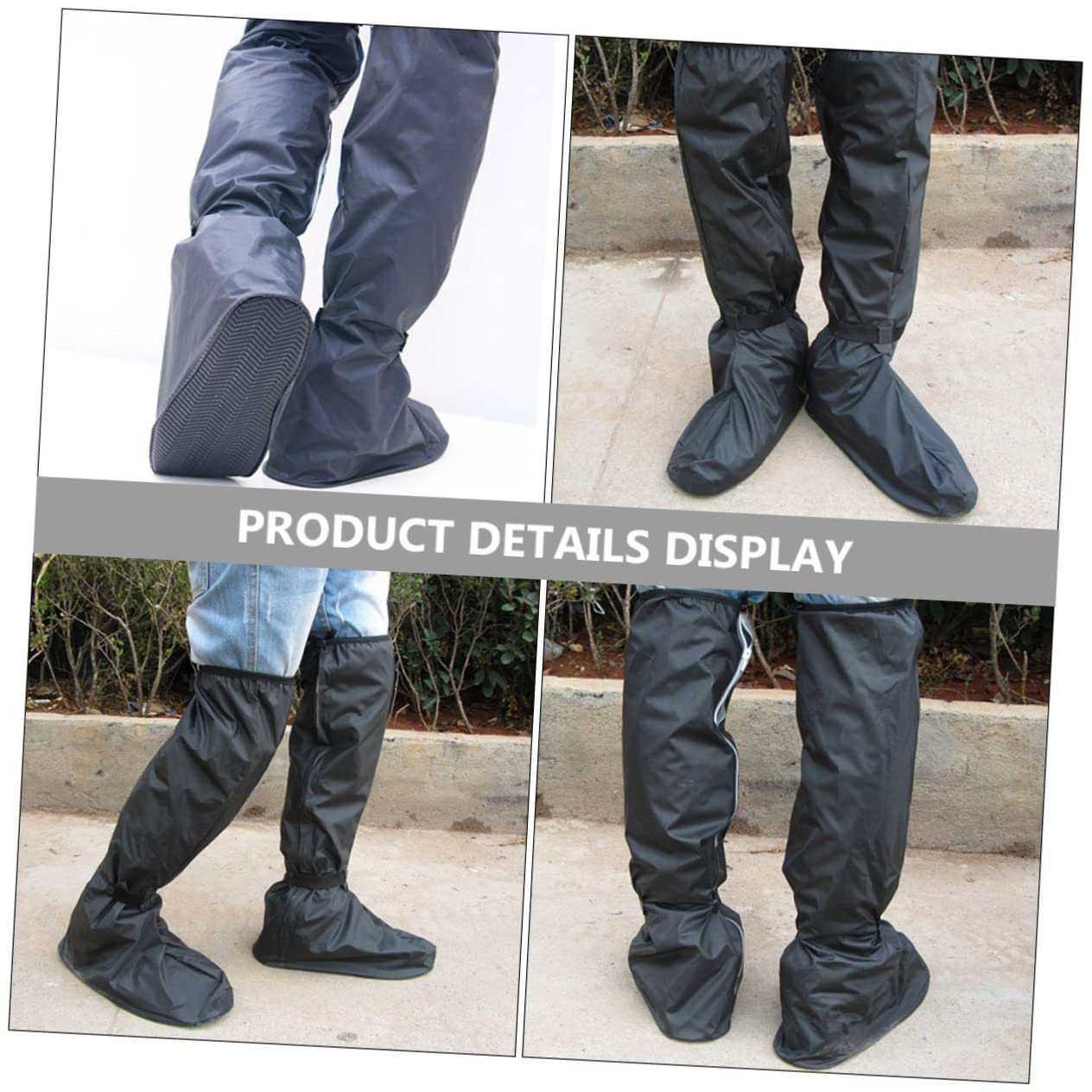 Beavorty Botas De Impermeables Cubrezapatos Protector Antideslizante Reutilizables y Plegables para Diario o Condiciones Húmedas