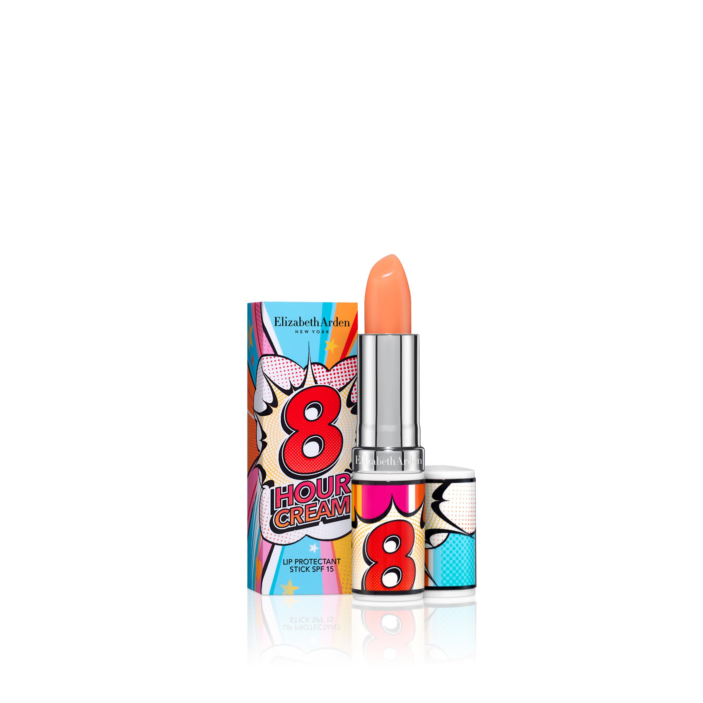 Elizabeth Arden Eight Hour Cream Lip Protectant Stick, SPF 15 Sunscreen Balm, Moisturizer for Dry, Cracked Lips, Stocking Stuffer for Women, 0.13 oz