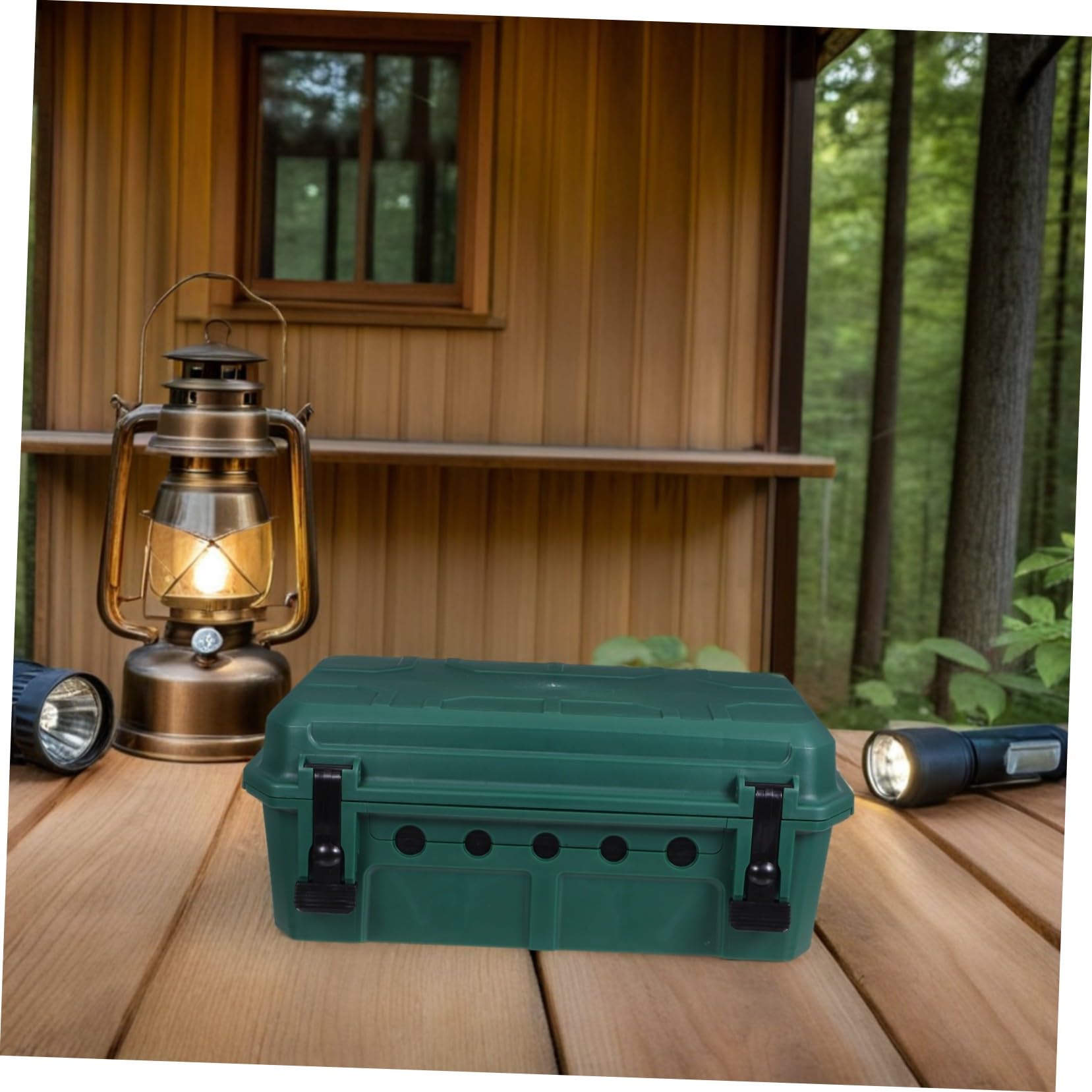 Caja de Conexiones Eléctricas Externa Ip55 Verde de Plástico | Gran Capacidad, Montaje y Retirada Rápidos, Protección contra Polvo, Uso en Actividades y Eventos al Aire Libre