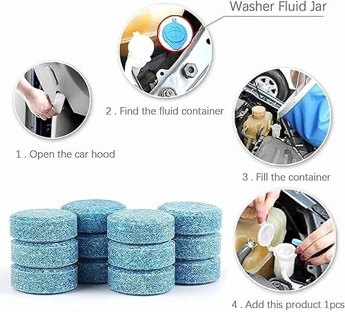 Miniatura 5 de Tabletas limpiadoras concentradas de líquido para lavado de vidrio, limpieza de ventanas para el hogar y el automóvil, líquido limpiaparabrisas,