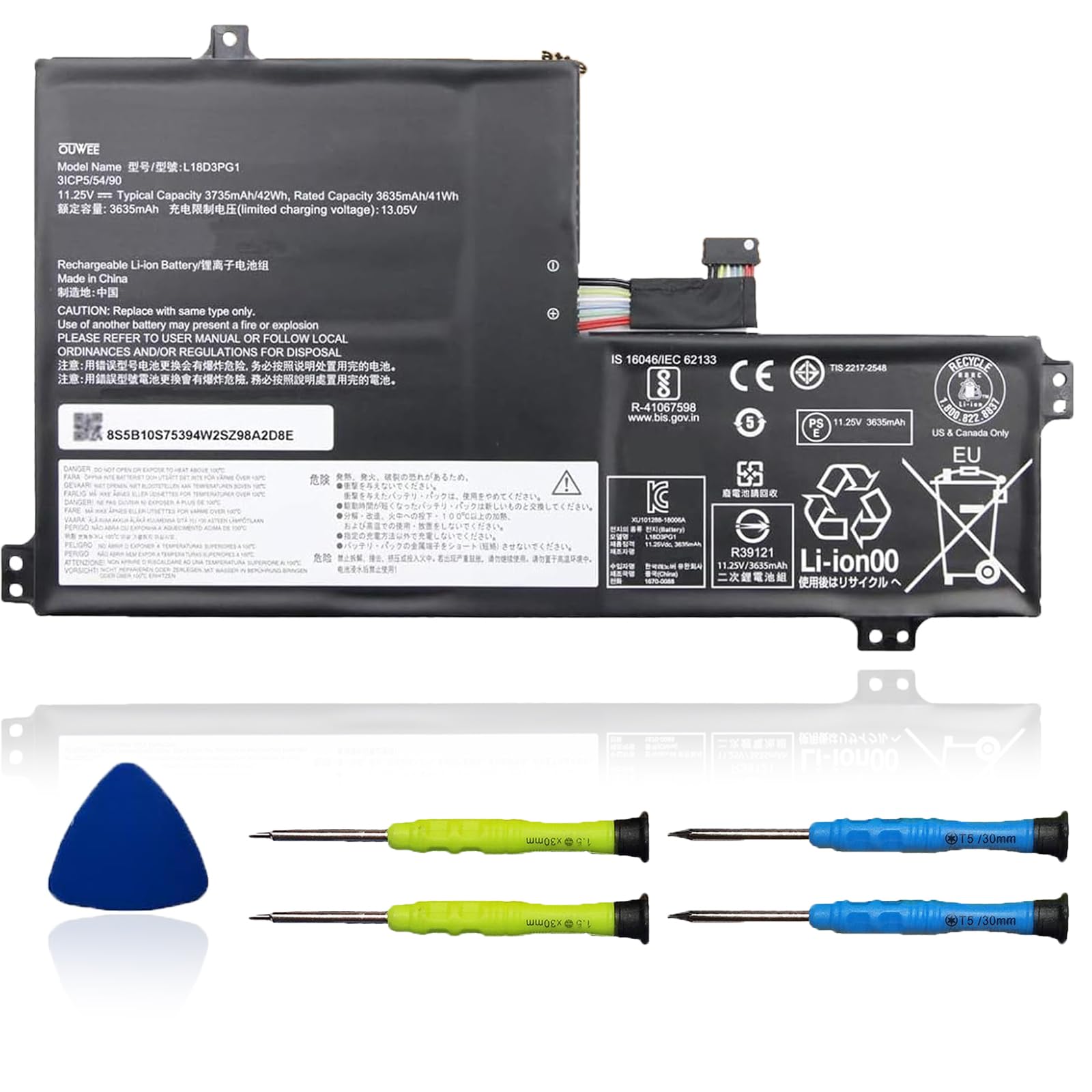 Amazon.com: OUWEE L18D3PG1 Laptop Battery Compatible with Lenovo