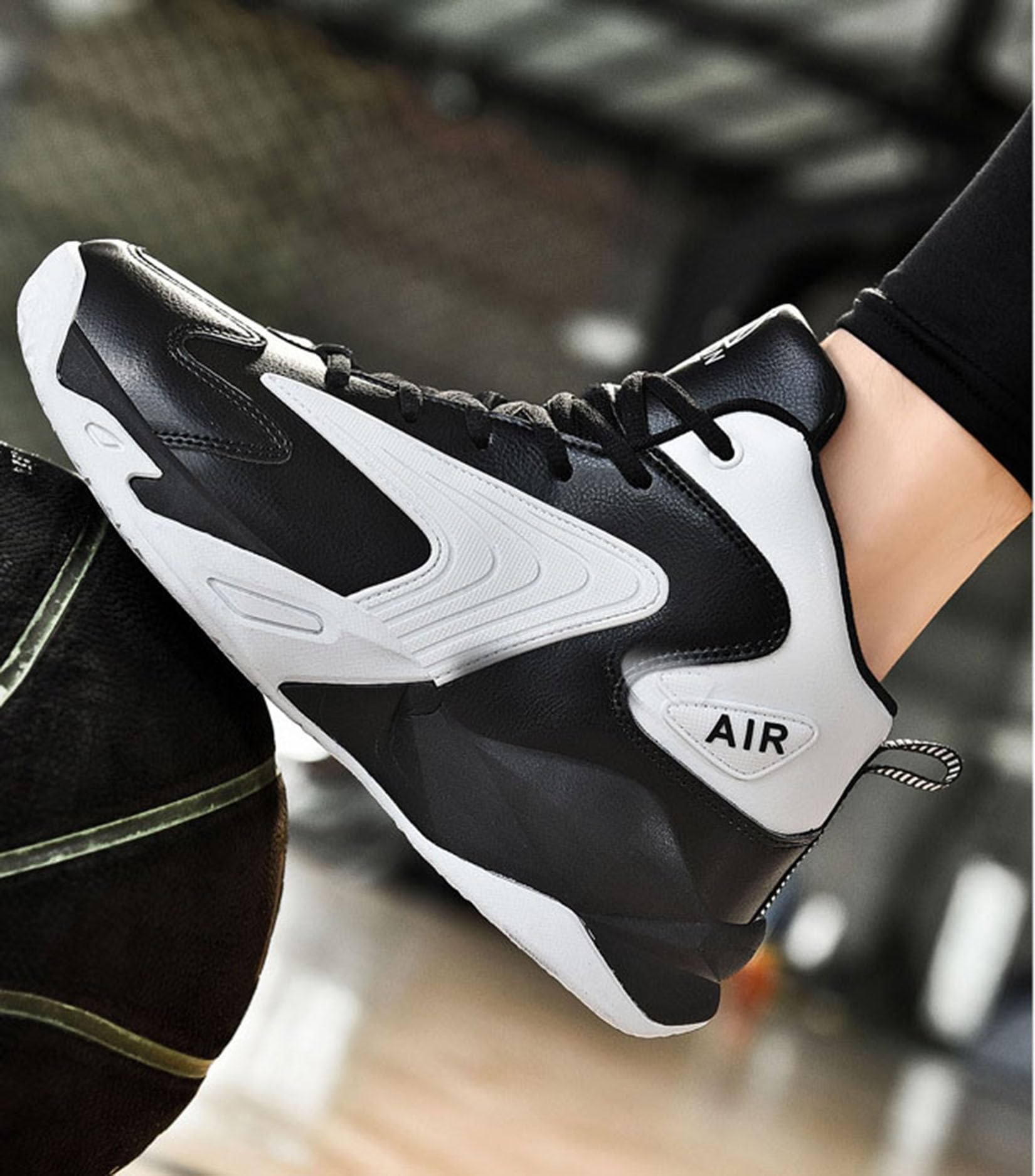 Scarpe da Basket alla Moda da Uomo, Scarpe Sportive Resistenti all'Usura All'aperto, Scarpe da Allenamento per Ragazzi(46 EU, Q1)