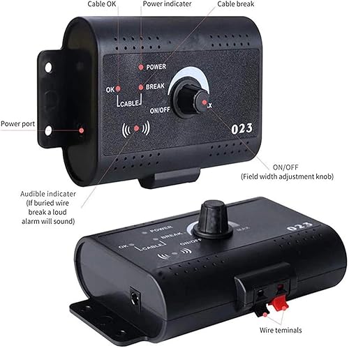 Miniatura 2 de Cerca eléctrica para mascotas, sistema de contención eléctrica para mascotas, seguro y eficaz pitido y cerca de choque, receptor de collar