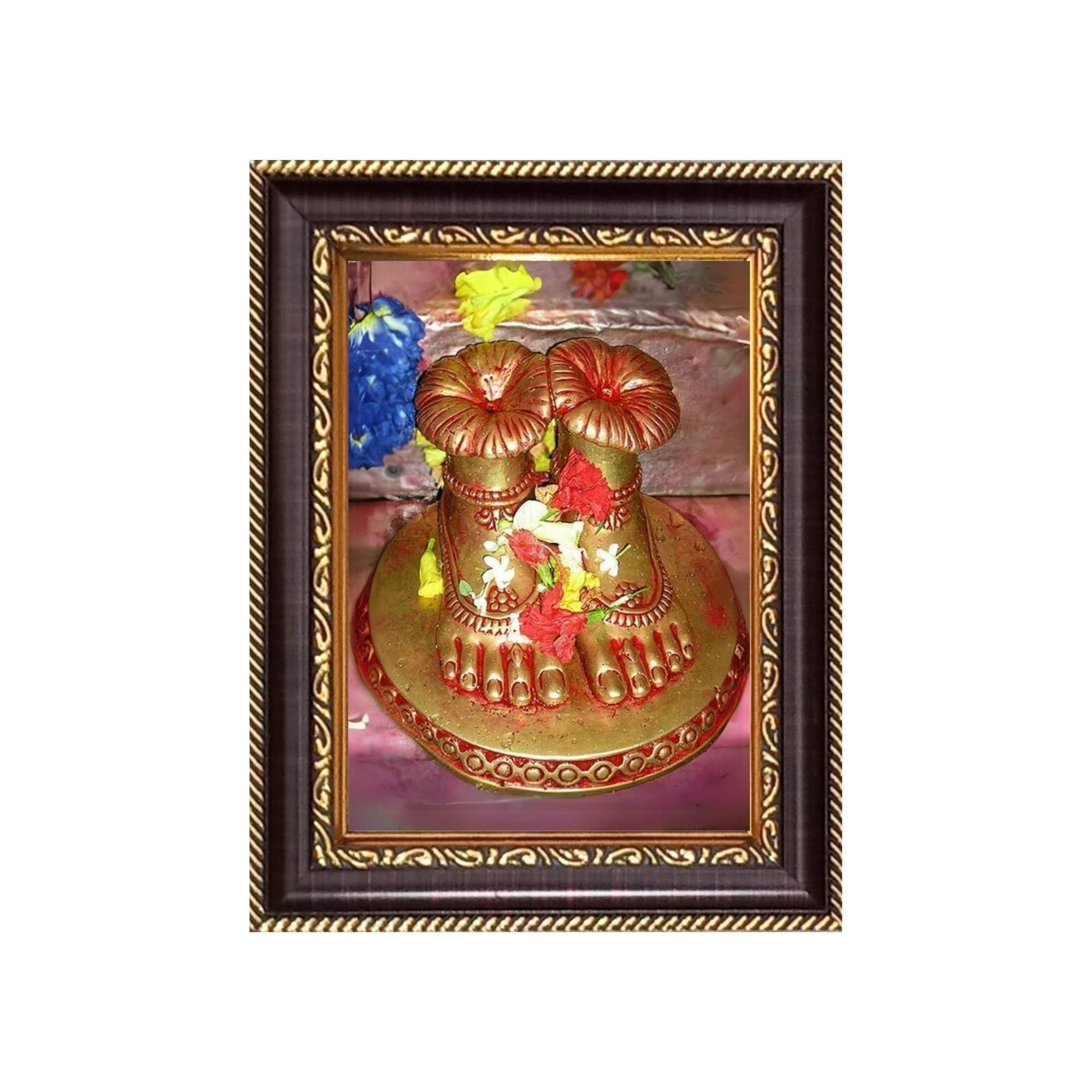 Maa Tara Charan Paduka Photo Frame 5x7 inch – Decorative Spiritual Wall & Tabletop Frame for Home, Temple, and Office – Religious Gift & Puja Decor-image-15