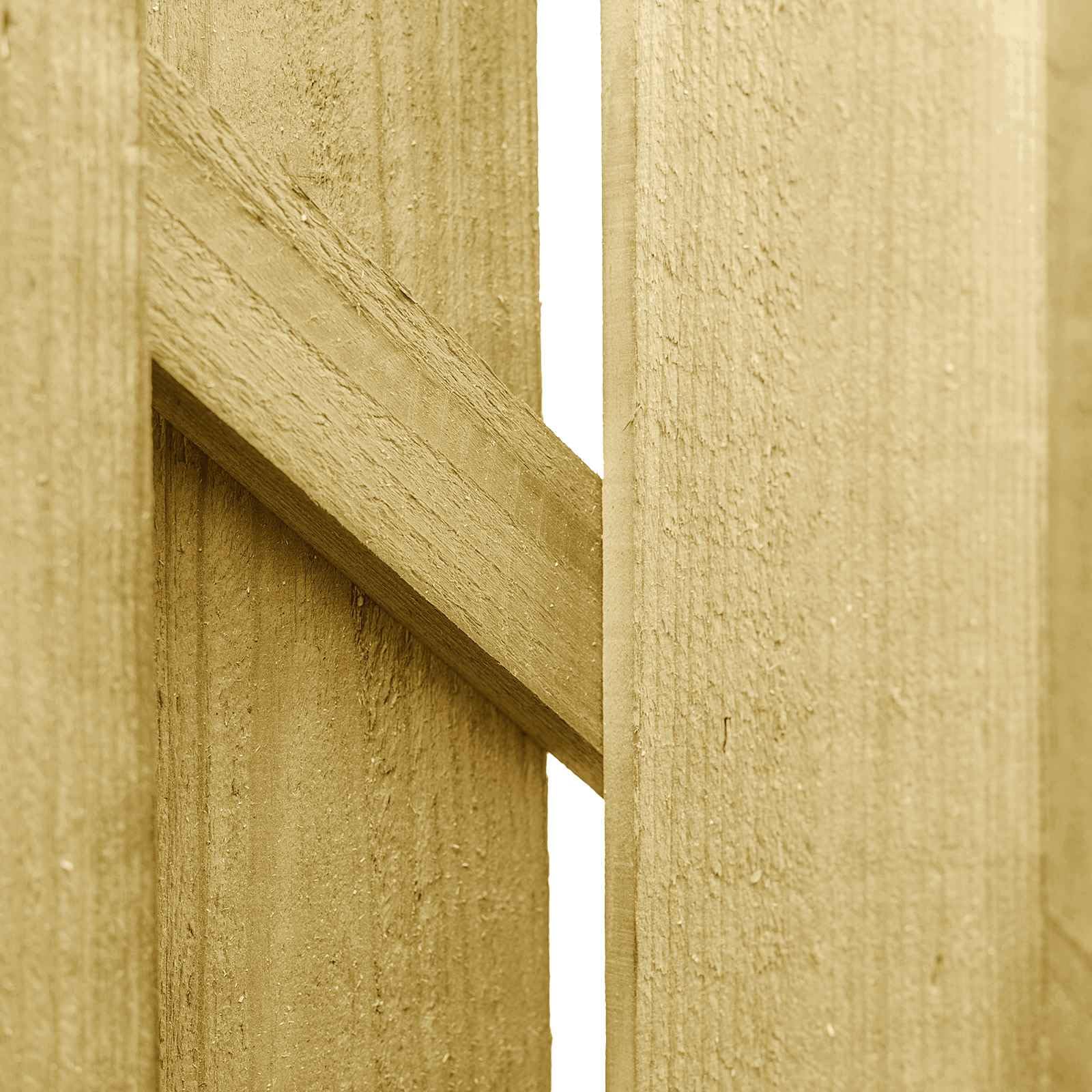 vidaXL Brama ogrodowa 100 x 75 cm Lite drewno sosnowe zielony