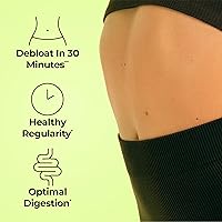 Vista 2 de HUM Flatter Me - Enzimas digestivas para mujeres y hombres, suplemento de hinchazón para la salud digestiva con hoja de jengibre y menta, píldoras