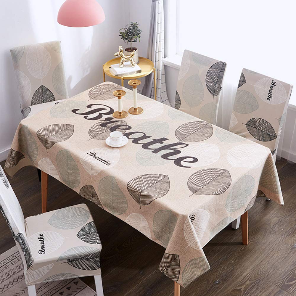 Nappe rectangulaire de table pour dîner en famille et décoration de cuisine style nature chic