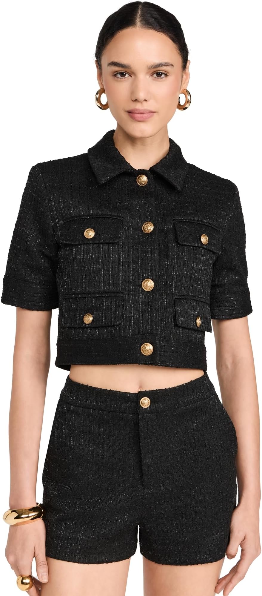 alice + olivia Women's Elle Patch Pocket Jacket
