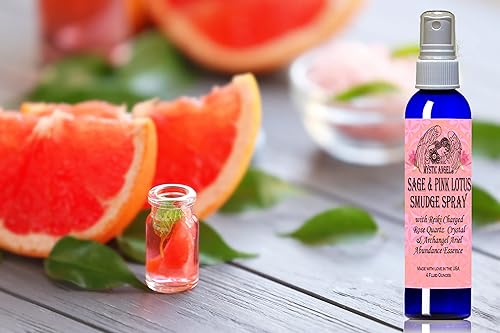 Miniatura 2 de Abundance - Spray para manchas con cristal de cuarzo rosa cargado Reiki y esencia de arcángel Ariel, mezcla de aceites esenciales estimulantes que