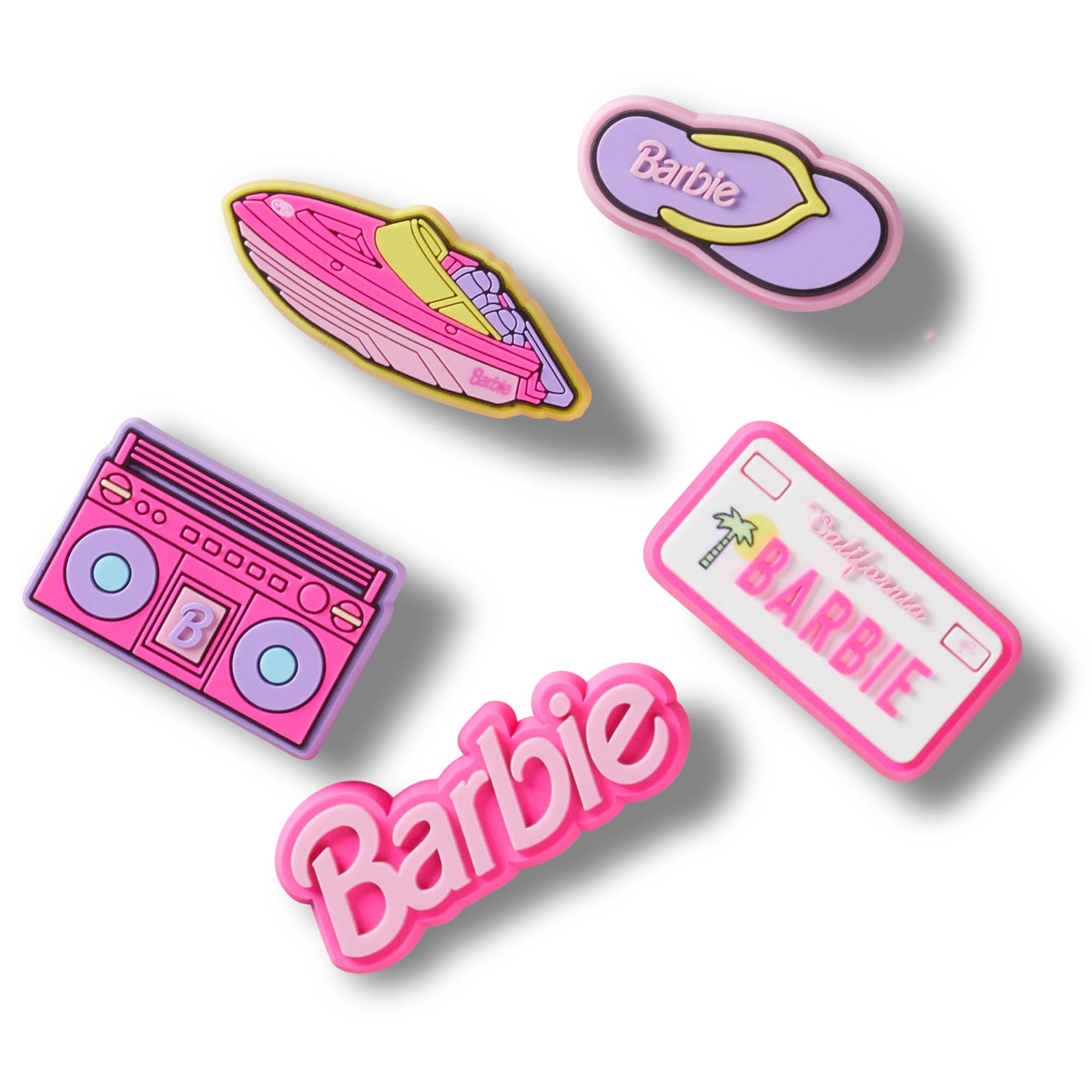Crocs Unisex Jibbitz Charms, Barbie Retro 5 Pack