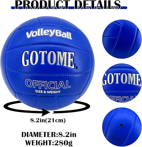 Miniatura 4 de JOINOW Balón de voleibol suave para interiores y exteriores, para entrenamiento, gimnasio, playa, voleibol para jóvenes adultos, práctica pelotas de