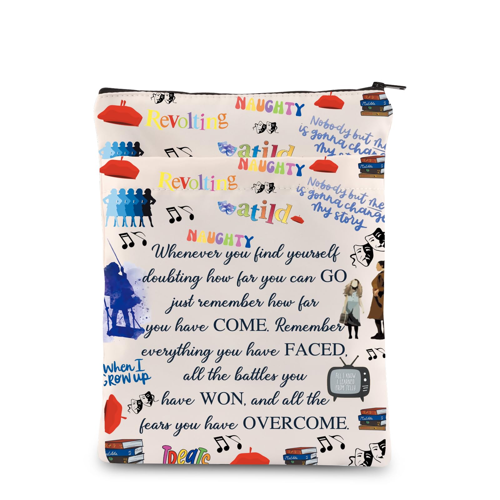 MAOFAED Musical When I Grow Up Book Sleeve Musical Theatre Gids Gift Bookworm Gift for Women (Grow Mat BSL)