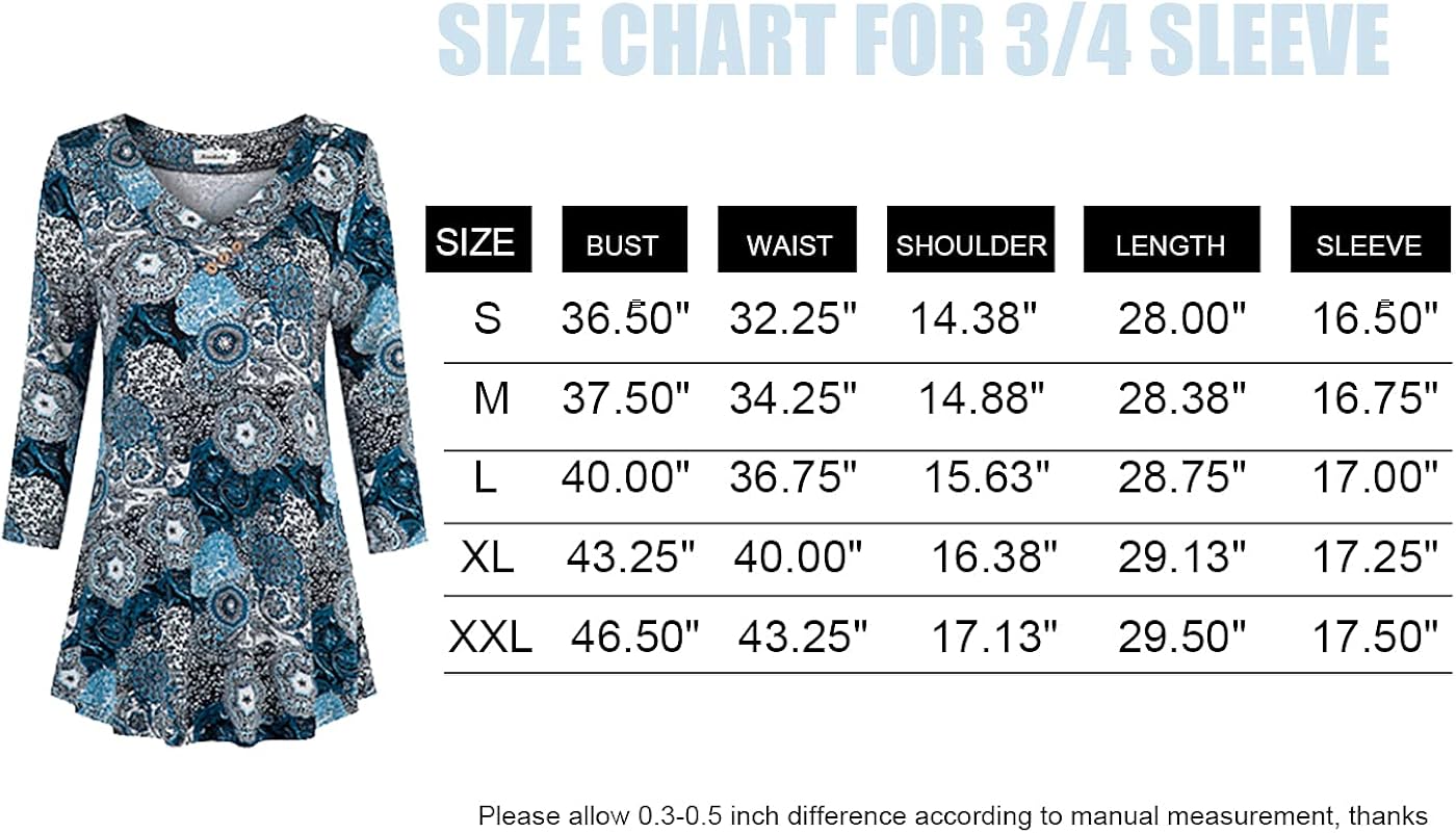 Ninedaily Women's Tops Fall Long Sleeve Floral Loose Dressy Tunic Blouse at  Women’s Clothing store