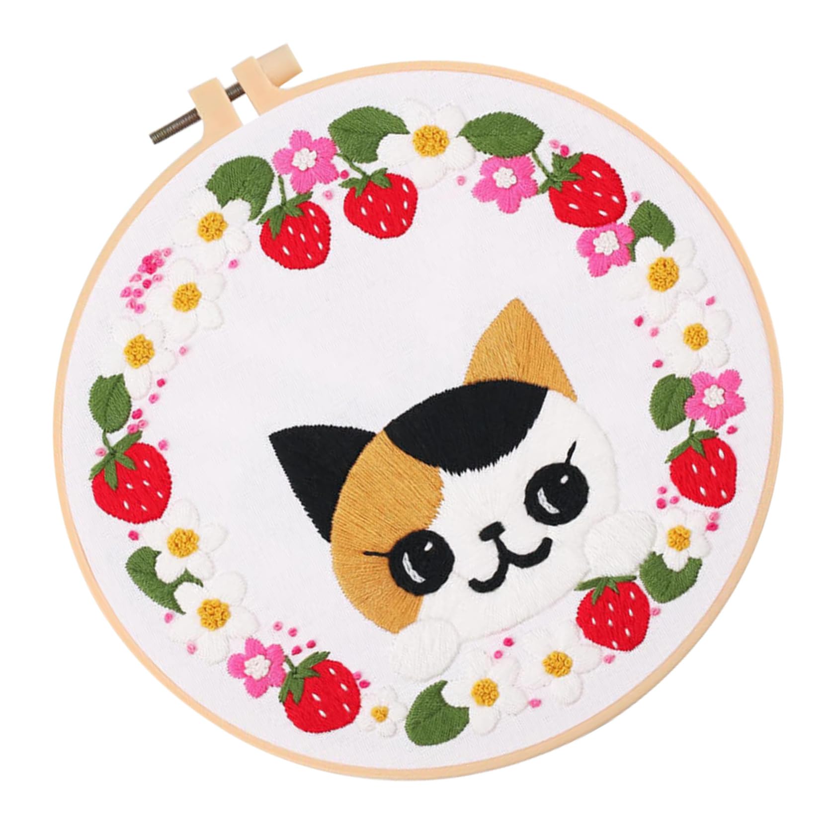 TEHAUX 3sets Ricamo Cat Embroidery Kit Per Principianti Kit Fai Da Te Per Ricamo e Punto Croce Per Decorazioni Di Interni e Hobby Creativi