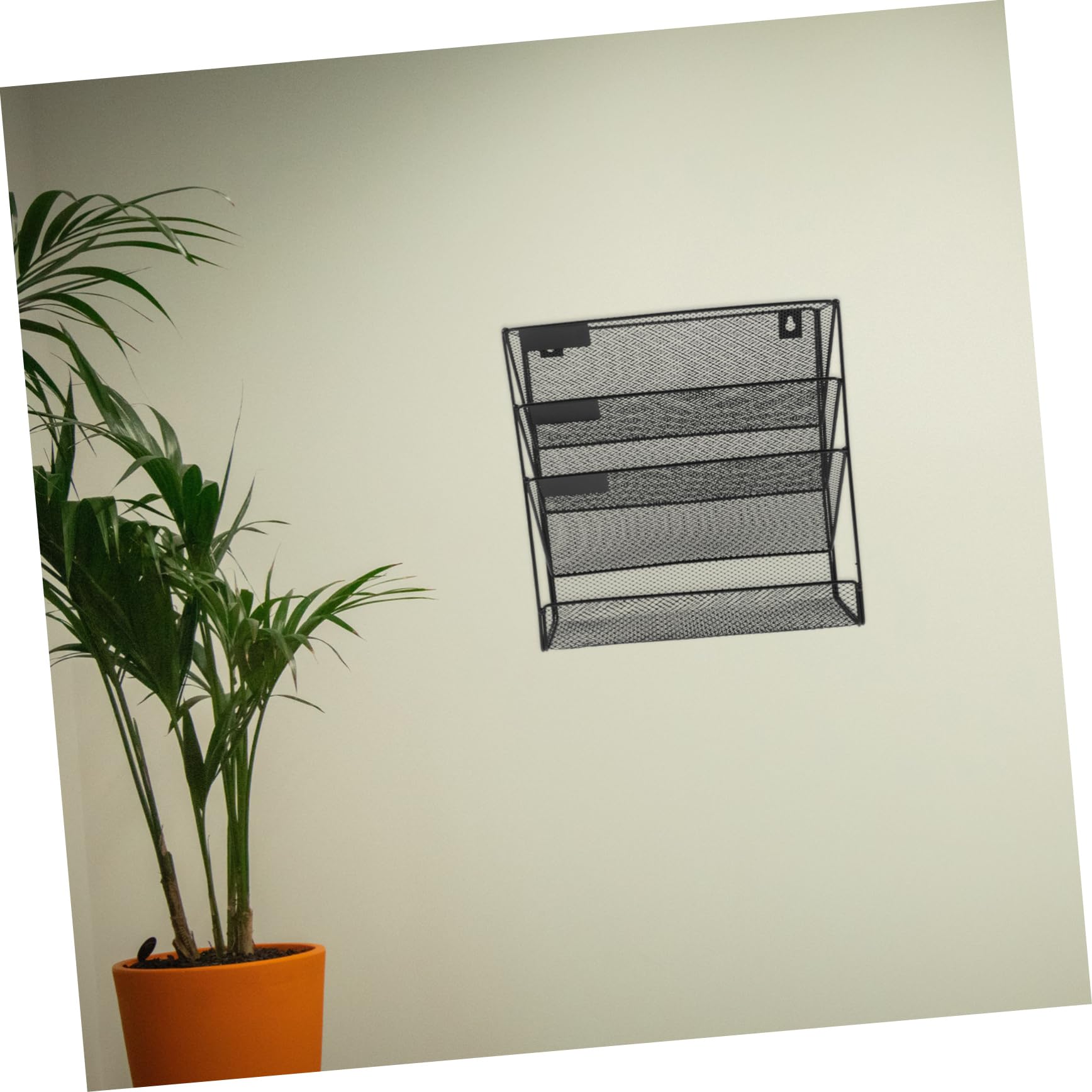Nero Porta Documenti Organizer File A4 in Ferro, da Parete