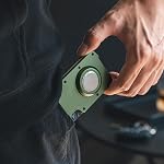 VULKIT Portefeuille minimaliste Slim pour hommes avec argent Clip- RFID Blocage avec AirTag Porte-monnaie en métal, Army Green