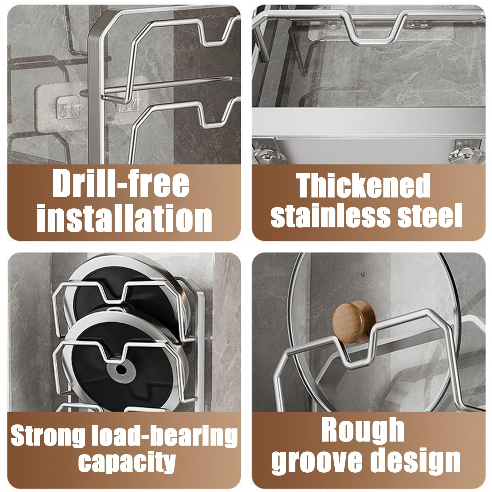Generico Organizzatore Coperchi Pentole Organizer Verticale Per Coperchi | Rack Risparmia Spazio per Coperchi per Cucina Casa Appartamento Ristorante