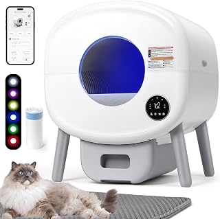 Fsitego Extra Large Self-Cleaning Cat Litter Box - Automatic for Multiple Cats, App Control, Quiet, Odor Control