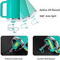 Vista 41 de Silicone Spill Stopper Set Compatible with Stanley Cup 2.0 30oz & 40oz with Straw Cover, Set of 4