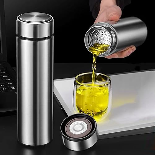 Miniatura 4 de Frasco al vacío para bebidas calientes, vasos deportivos, botella de agua de doble pared, taza de café térmica de acero inoxidable con tapas, taza