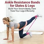 Resistance Bands with Ankle Straps, 10/20/30LB Adjustable Exercise Bands Set for Home Workout - Ankle Cuffs for Glutes, Legs, Hip Fitness, Booty Bands Workout Equipment for Women & Home Gym