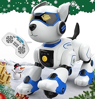 anysun Robot Dog Toy for Kids, Programmable Remote Control Robot Puppy with Voice & Touch Sensors, Dancing/Singing, Animal Sound Imitation, Smart Stunt Robot Pet, Robotic Dog for Kids (Royal Blue)