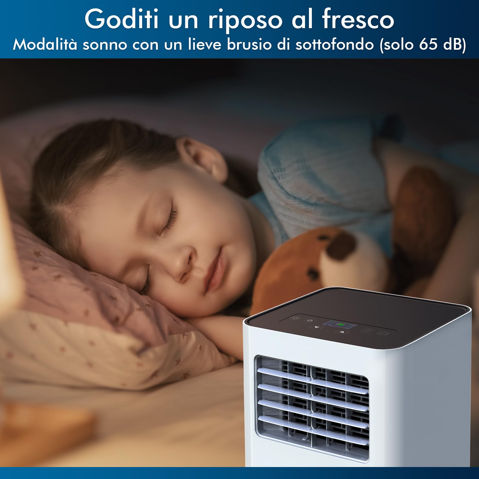 K9000 Condizionatore Deumidificatore Portatile con Tubo, 3-in-1, 9000 Btu | Ventilatore e Modalità Raffreddamento, Telecomando, Silenzioso e Potente, Risparmia Denaro e Preserva L Ambiente