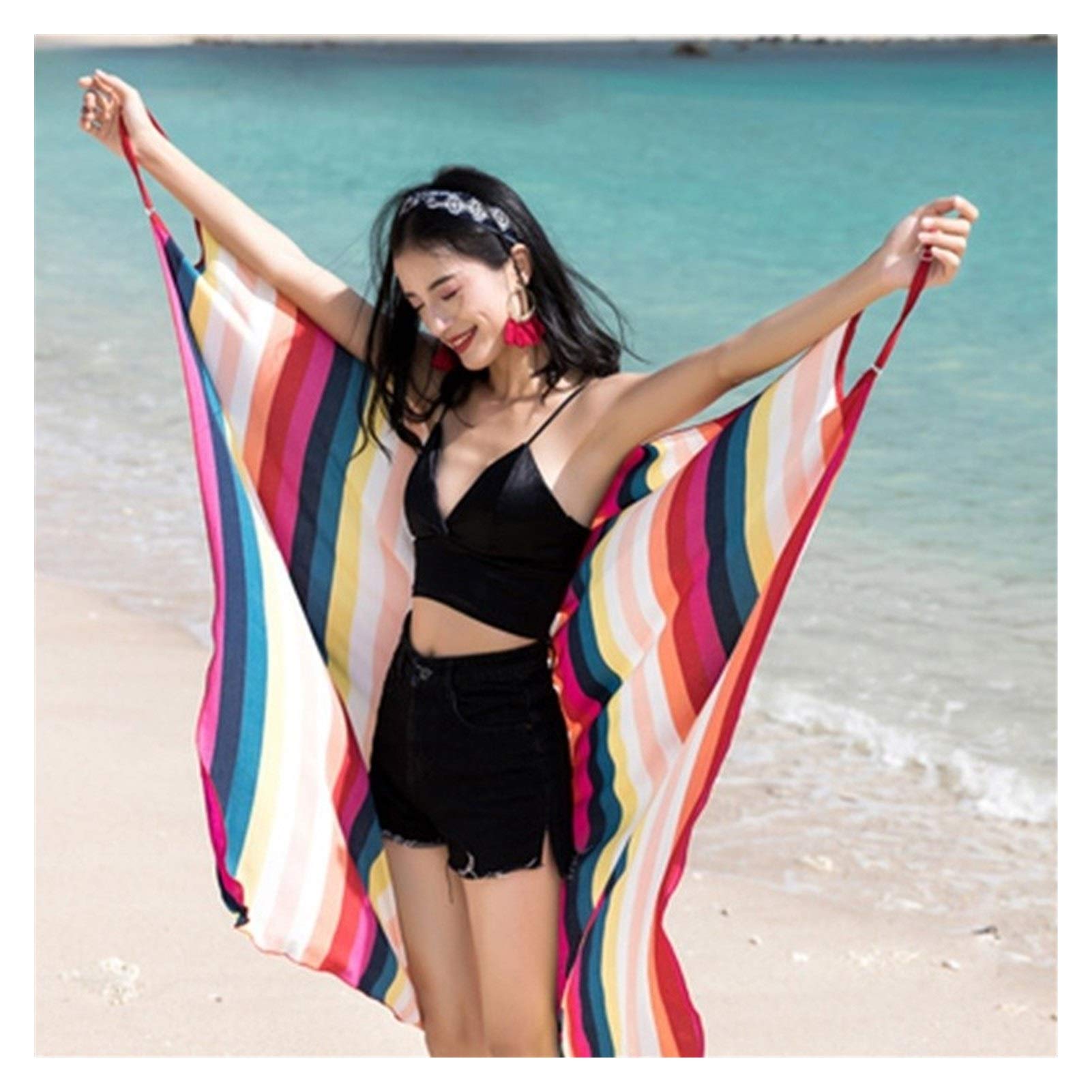 YXCKG Pareo Cache-Maillot de Bain Femme Cover Up, Pareo Femme Plage Grande Taille, Beach Holiday Bikini Swimsuit Cover-up V-Neck Strap Beach Jupe de Plage, Jupe Portefeuille Sexy et élégante