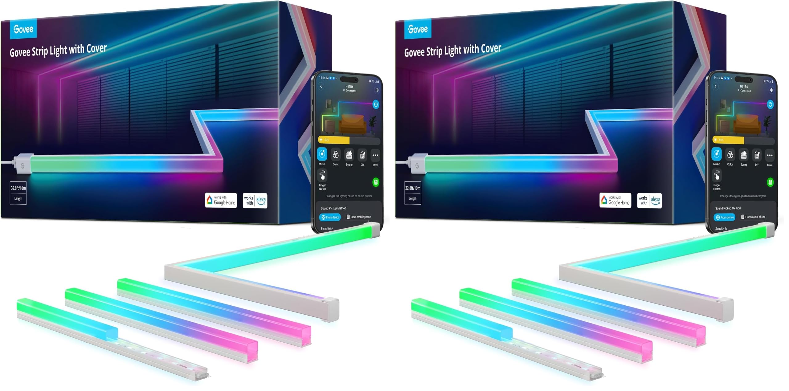 Govee RGBIC LED Strip Lights - Customizable Color -13