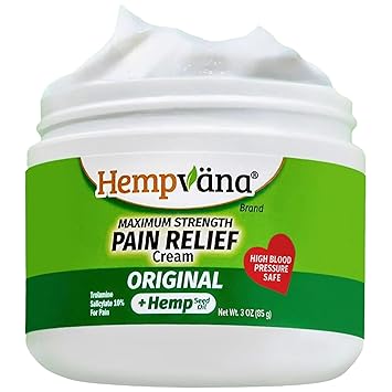 Hempvana Maximum Strength Relief Cream. Hemp Seed Oil for Muscles