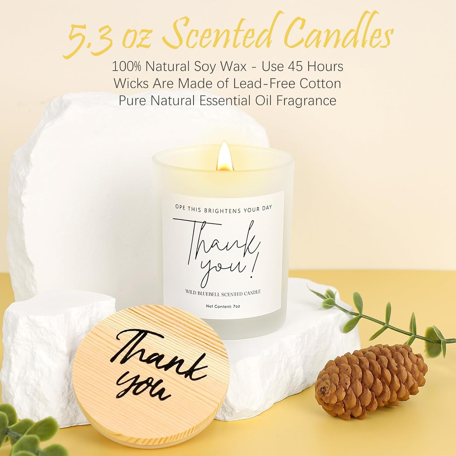 Thank You Gifts for Women, 8pcs Employee Appreciation Gifts Baskets for Women Thank You Farewell Gifts for Coworkers Teacher Boss Hostess Secretary Nurse Mom Pastor- Best Spa Gratitude Box w/Candle - Image 4