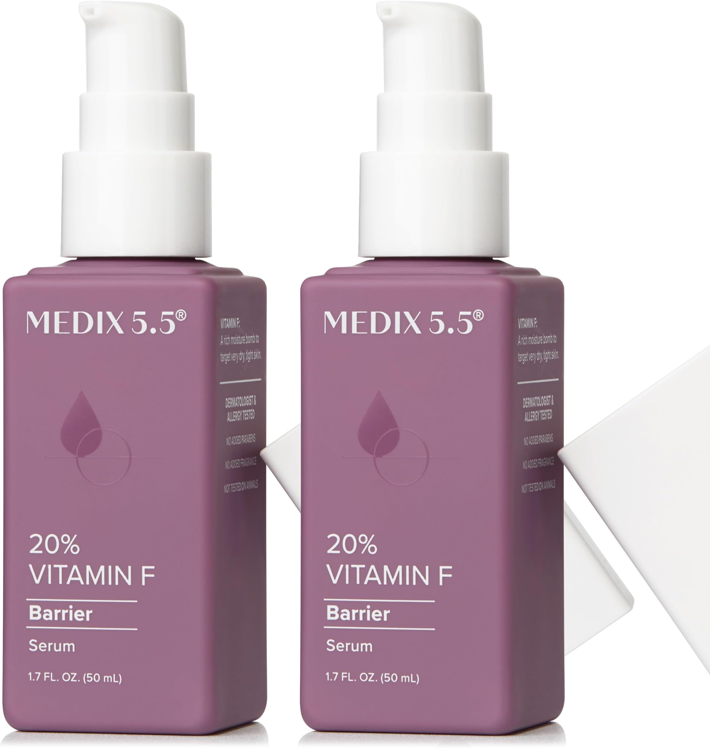 MEDIX Body & Face Moisturizer 20% Vitamin F Oil Body Booster & Face Serum | Concentrated Vitamin F + Vitamin E Oil Skin Care Super Serum For Crepey Skin & Protecting Skin Barrier, 2-Pack