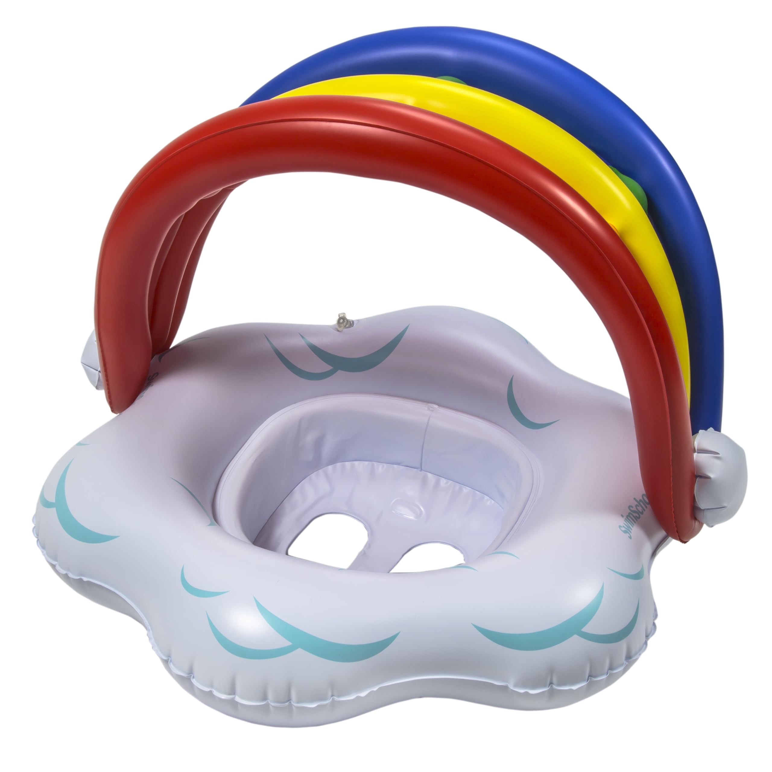 Rainbow Baby’s First Pool Float - 6-18 Months - Novelty Baby Boat with Adjustable Seat - Rainbow