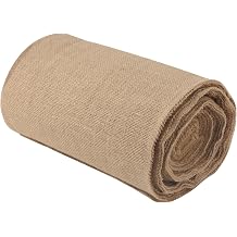 LEXININ 12 Inch x 50 Feet Burlap Fabric Roll, 16 Yards Burlap Table Runner, Jute Burlap Fabric, Hessian Roll for Craft, Decorating