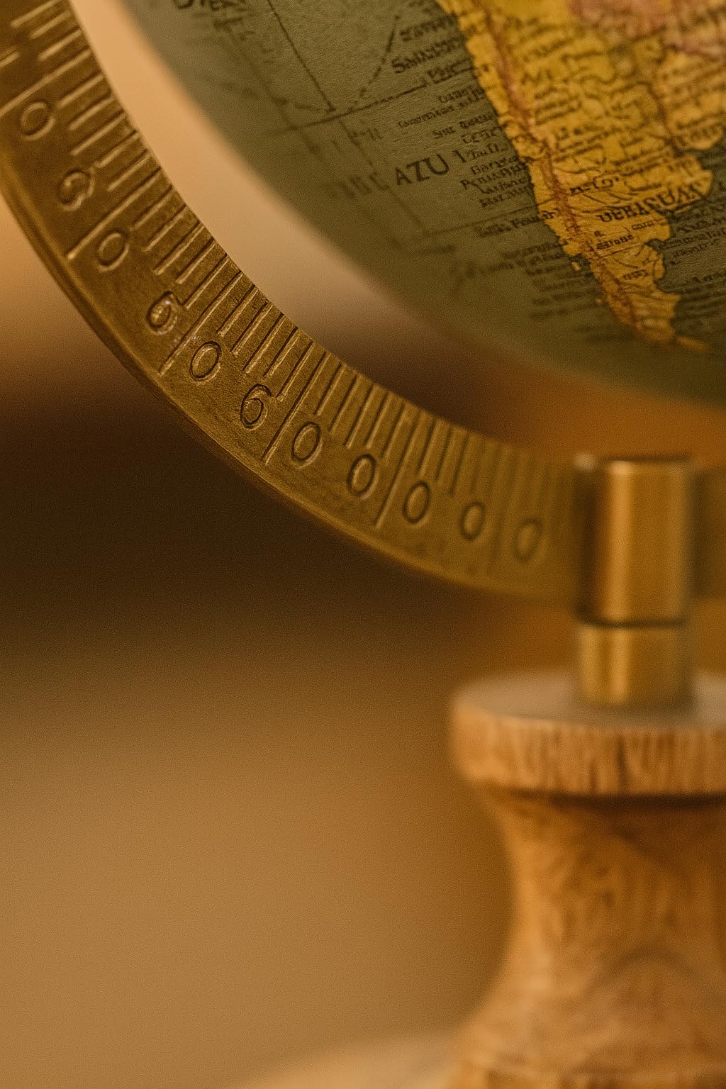 Globe terrestre, Globe terrestre Vintage avec Pied, diamètre 12,5cm