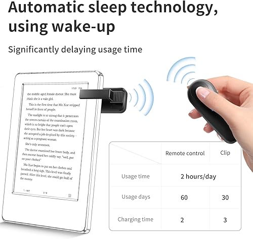 Miniatura 4 de Inncarvs RF Remote Control Page Turner para Kindle Paperwhite, cámara obturador remoto selfie, para iPad iPhone Android Tablets E-Book lectura