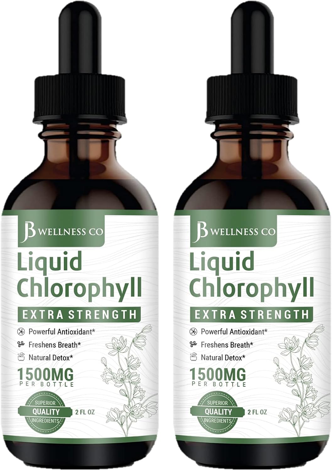 [2-Pack] Liquid Chlorophyll Drops – All-Natural Concentrate – Immune System Support, Energy Booster, and Digestion – from Mulberry Leaves – 240 Servings – [2-Pack]