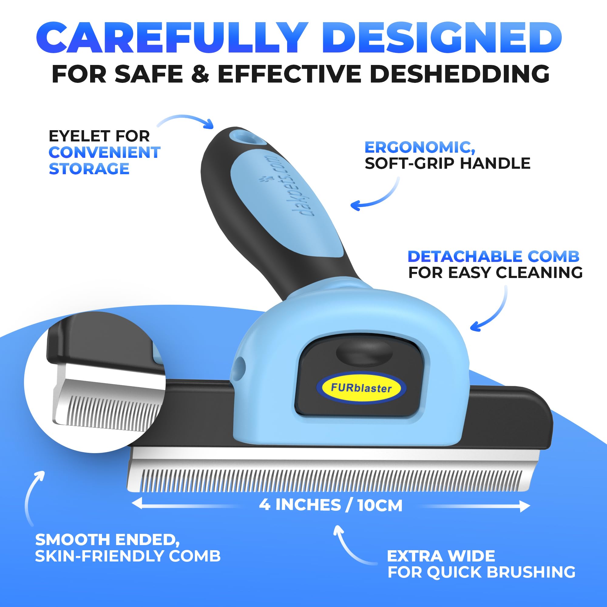 DakPets Outil de toilettage d'animaux de compagnie et Brosse de toilettage pour animaux de compagnie Peigne pour Chiens et Chats