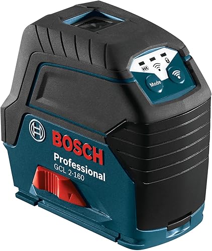 Miniatura 5 de BOSCH GCL 2-160 - Láser de línea cruzada autonivelante de 65 pies con puntos de plomada, incluye montaje giratorio magnético, clip de rejilla de