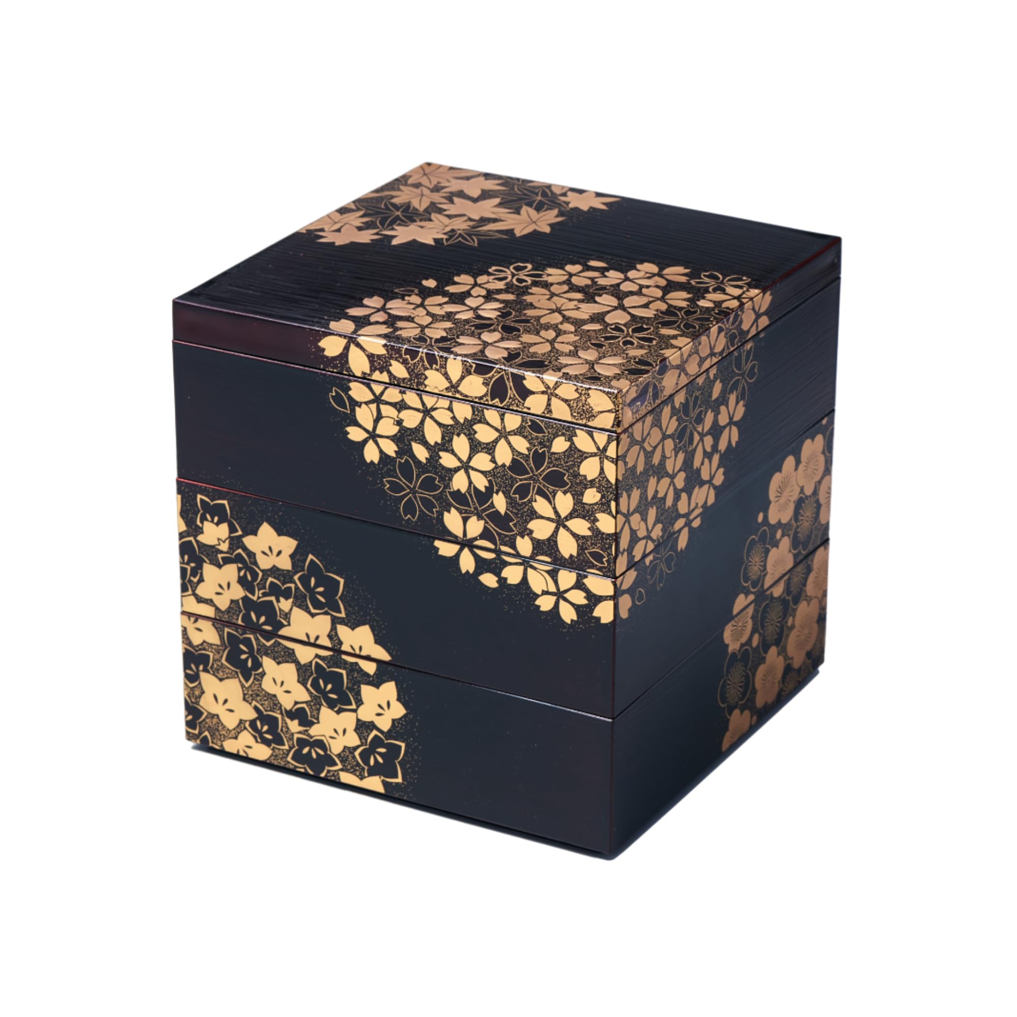 Amazon.com: IPPINKA Japanese Jubako Box 5.9 in - Black and Gold