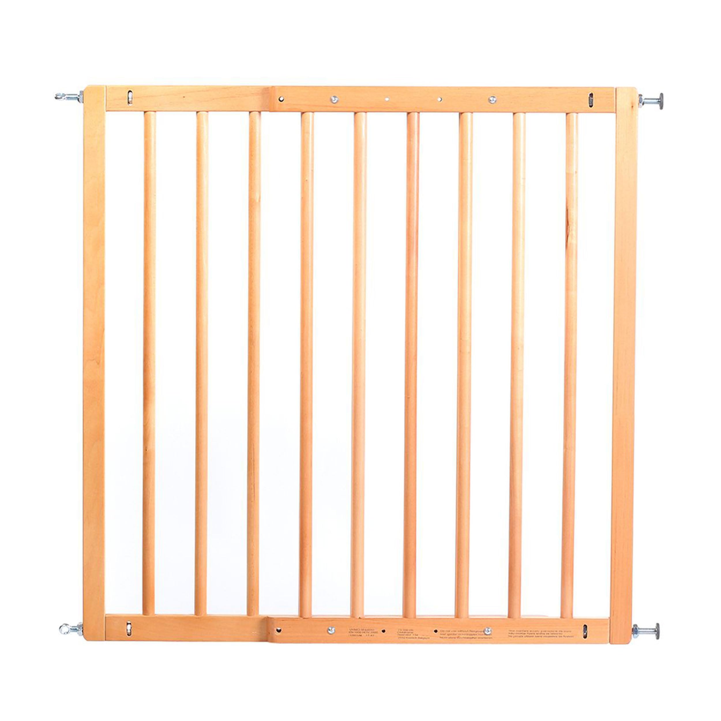 reer Puerta de Seguridad para escaleras y Puerta básica para atornillar, Madera, sujeción Estable, Ancho de Paso 65,5-106 cm
