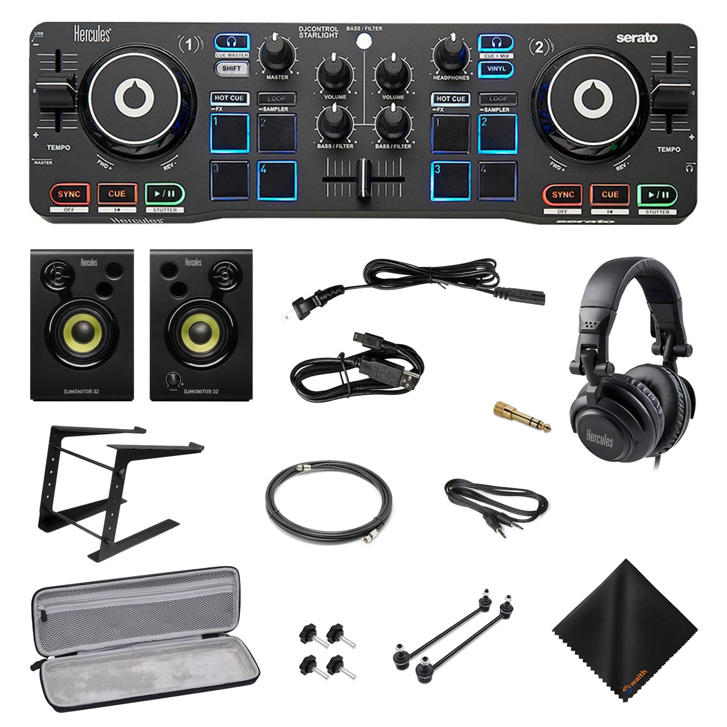 Amazon.com: Hercules DJ Starter Kit - Starlight USB DJ Controller