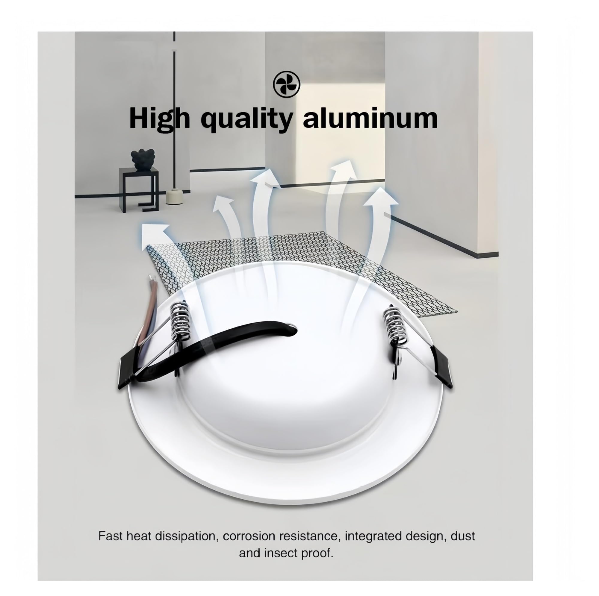Reflektory ledowe 2 szt. LED typu Downlight 220 V 5 w 9 12 15 18 wpuszczane reflektory oświetlenie sufitowe do salonu domu(Warm White,ALL WHITE-18W)