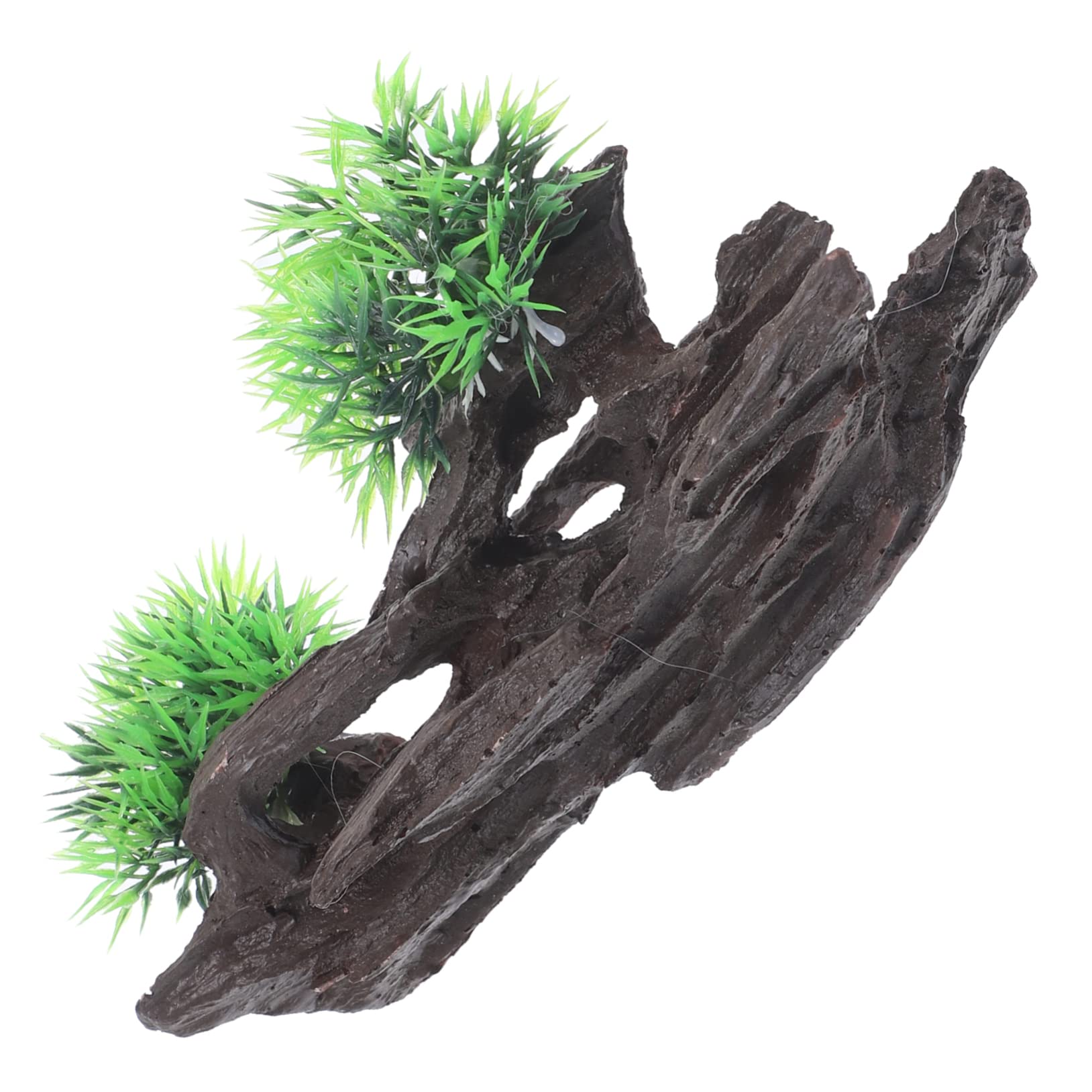 POPETPOP 5 Pièces Bois Coulé en Résine Décoration D'aquarium Cachette Décorations D'aquarium Pont De Réservoir De Poissons Éponge Trousse Décor D'aquarium Décoration Aquarium Plastique
