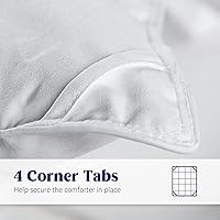 Vista 6 de puredown® Edredón de plumas de ganso tamaño Queen de gran tamaño, relleno de edredón de invierno 100% algodón, relleno de edredón pesado de nube