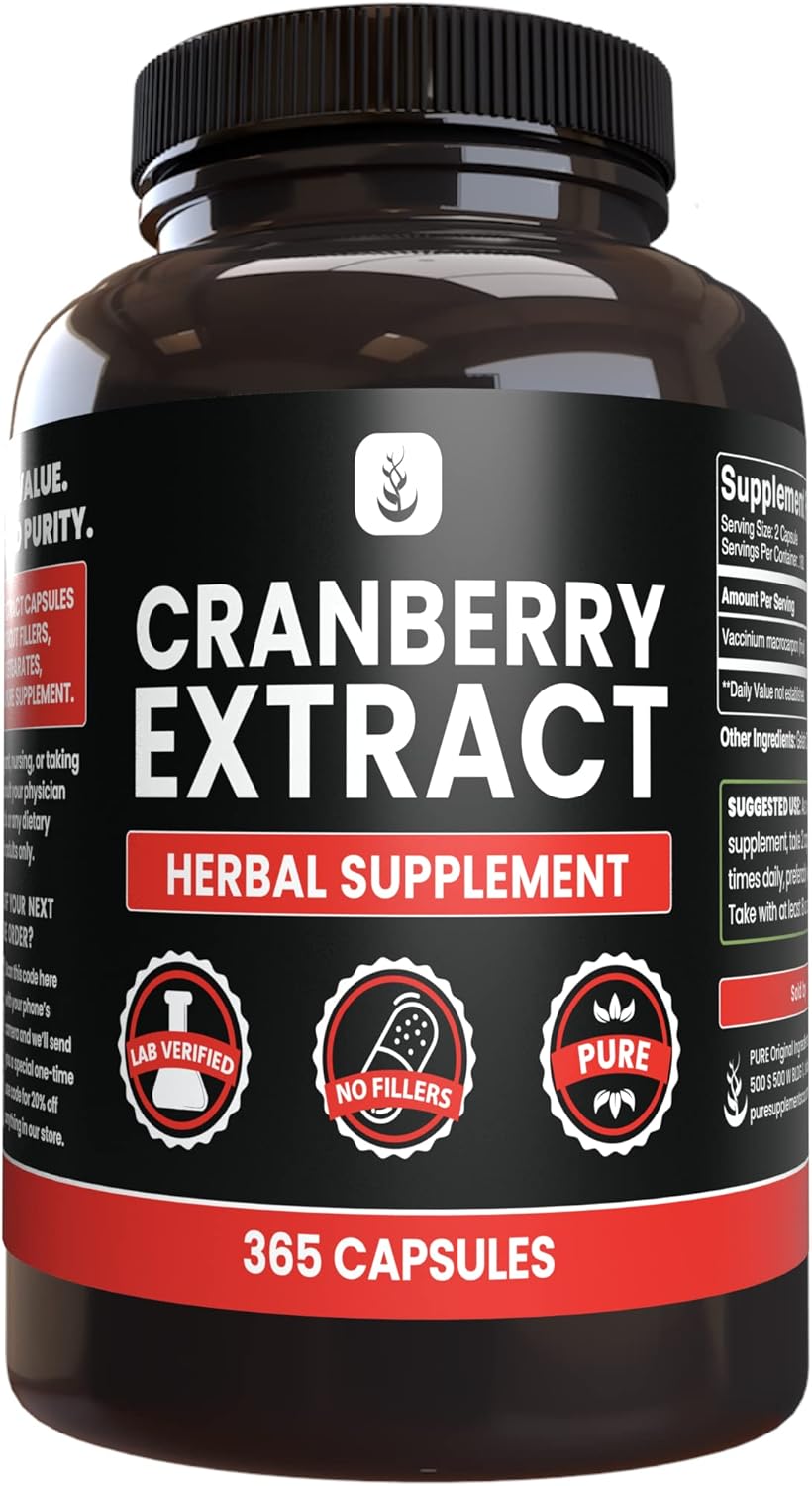 PURE ORIGINAL INGREDIENTS Cranberry Extract (365 Capsules