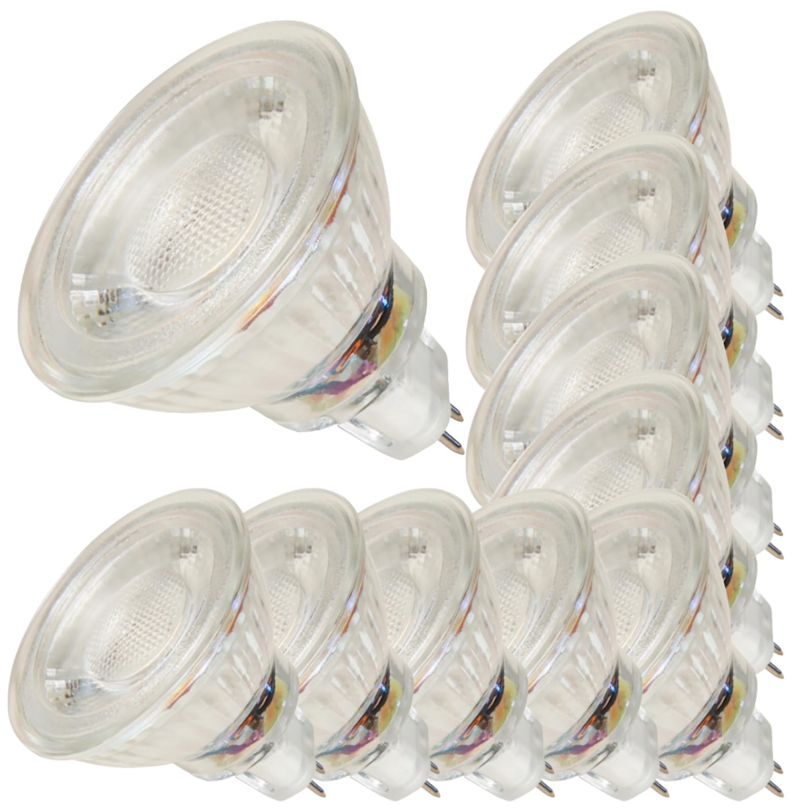 10 Stück MR16 LED Strahler GU5.3 12V 5W Neutralweiß 4000K 400lm | LED Spot Lampe mit 36° Abstrahlwinkel | Ideal für Einbauleuchten, Deckenstrahler & Spots