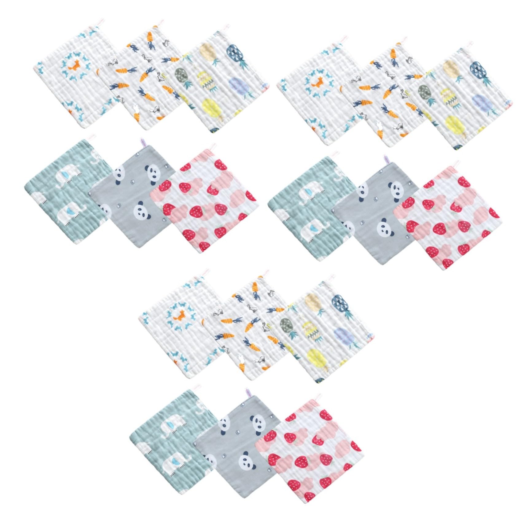 ibasenice 3 Set Di Asciugamani Per Neonati Salviette Per Neonati in Mussola Asciugamani Morbidi Per La Pelle Delicata Dei Bambini 6 Pezzi * 3