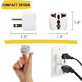 Bates- Universal Travel Plug Adapter, 2 Pack Converts EU UK AU Asia to USA